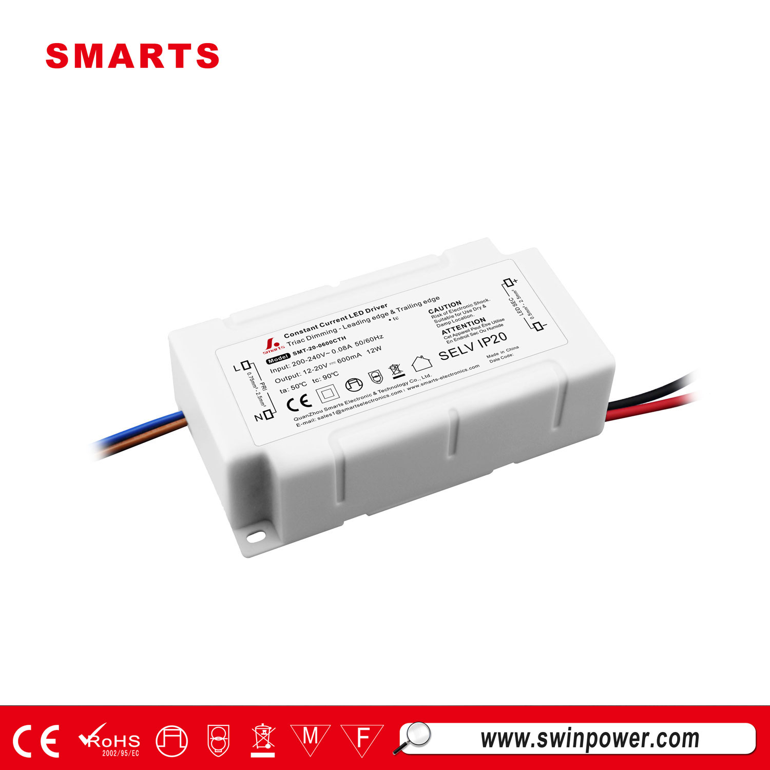 dimmable led driver 12w
