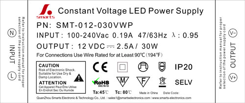 12v 30w ac to dc led power supply for led light CE led driver