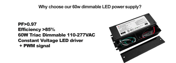 12V 60W output dimmable LED power supply