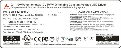 277v led driver dimmable 0-10V