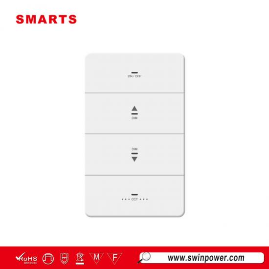 مفتاح إضاءة ذكي DMX بأربعة مفاتيح ضغط 100-277vac لمصابيح LED - Swin Power