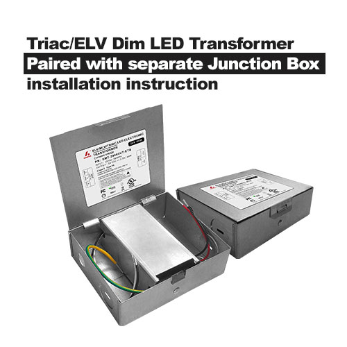 محول Triac/ELV Dim LED مقترن بتعليمات تركيب صندوق التوصيل المنفصل