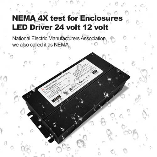 اختبار NEMA 4X لـ Enclosures LED Driver 24 فولت 12 فولت