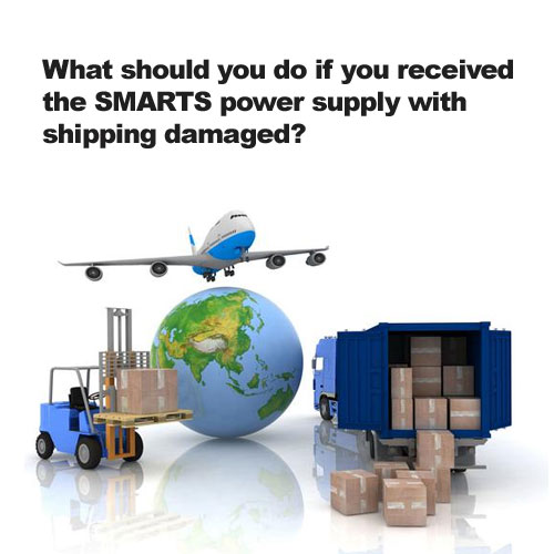ماذا يجب أن تفعل إذا تلقيت مصدر طاقة SMARTS مع تلف الشحن؟