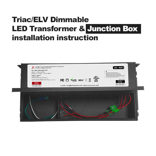 تعليمات تركيب محول LED القابل لتعديل الضوء Triac/ELV وصندوق التوصيل